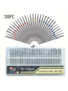   30db/készlet Körömpolírozó Bitek és Tisztítókefe, Pedikűr és Manikűr Eltávolító Akril Zseléhez, Nail Art Körömfúró Eszközök