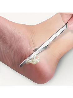   Professzionális fém lábreszelő bőrkeményedések és elhalt bőr eltávolítására, nagy teherbírású pedikűr eszköz sima sarkakért, illatmentes, kétoldalas lábkaparó otthoni pedikűrhöz