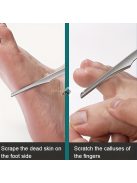Professzionális fém lábreszelő bőrkeményedések és elhalt bőr eltávolítására, nagy teherbírású pedikűr eszköz sima sarkakért, illatmentes, kétoldalas lábkaparó otthoni pedikűrhöz