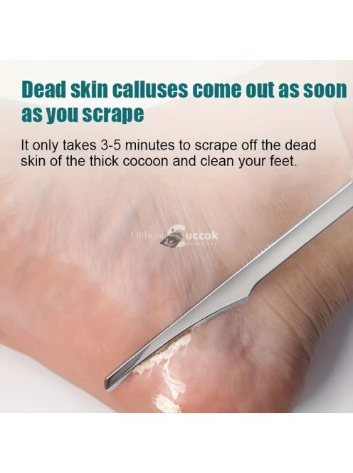 Professzionális fém lábreszelő bőrkeményedések és elhalt bőr eltávolítására, nagy teherbírású pedikűr eszköz sima sarkakért, illatmentes, kétoldalas lábkaparó otthoni pedikűrhöz