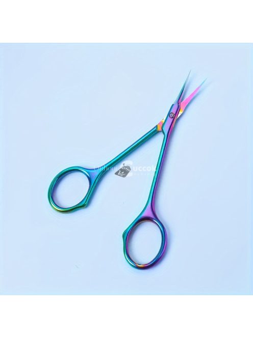 Rozsdamentes acél precíziós körömápoló olló hajlított heggyel professzionális használatra