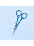 Rozsdamentes acél precíziós körömápoló olló hajlított heggyel professzionális használatra