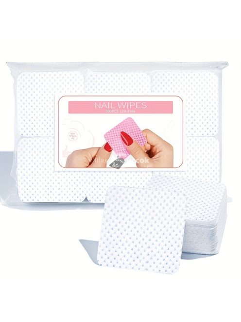 300 db/csomag Szöszmentes Körömlakklemosó Gél Körömtörlők és Körömpárnák Manikűr-Pedikűr Gél Körömdísz Tisztító Eszközök Tippekhez