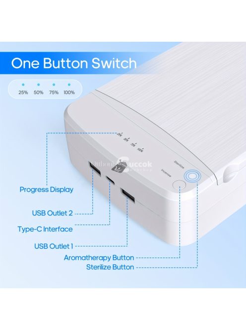 Hordozható kék fényes köröm-sterilizátor USB csatlakozással – ideális otthoni manikűrhöz és szalon használatra!