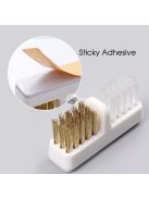 Hordozható elektromos körömcsiszoló fej tisztító kefe kettős réz drótkefével manikűr fúrófejekhez