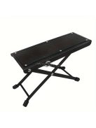 Állítható 4 magasságú, csúszásmentes fekete pedikűr lábtartó állvány, hordozható és összecsukható lábujj köröm tartó platform