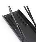 Állítható 4 magasságú, csúszásmentes fekete pedikűr lábtartó állvány, hordozható és összecsukható lábujj köröm tartó platform