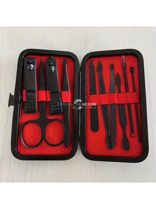 Professzionális manikűr és pedikűr készlet, precíziós rozsdamentes acél körömápoló eszközök tartós utazótáskával, szalon minőségű ápolókészlet otthoni és útközbeni használatra, körömápolásra tervezett szett