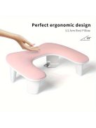 Ergonomikus körömdíszítő párna - Kényelmes kéz- és lábtámasz manikűrhöz, könnyen tisztítható szagmentes felülettel, ideális otthoni szalon használatra