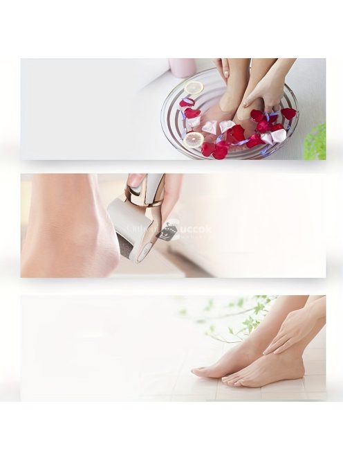 Újratölthető elektromos lábreszelő és bőrkeményedés eltávolító készlet pedikűrhöz