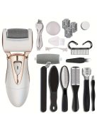 Újratölthető elektromos lábreszelő és bőrkeményedés eltávolító készlet pedikűrhöz