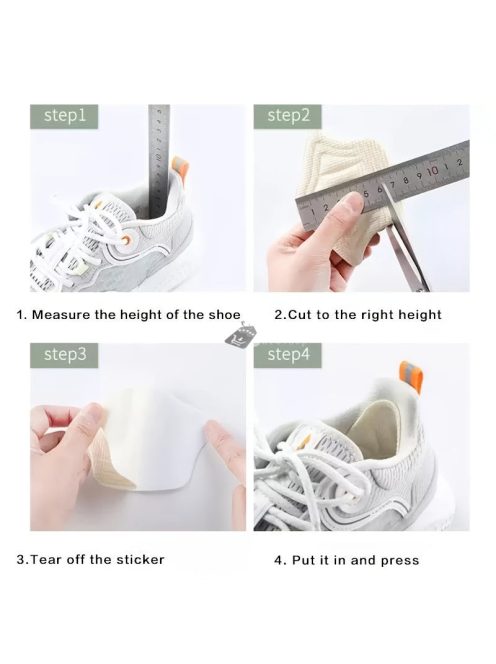 1 pár cipő sarokbetét szivacs vastag kopásgátló párna bélés női és férfi lélegző Achilles kezelésére és sarokhólyag megelőzésére, fekete