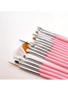 15 darabos precíziós művész ecsetkészlet részletező munkákhoz - Ideális akril, vízfesték, olajfestmény, modellezés, repülőgép készletek és körömművészethez, Fekete színben