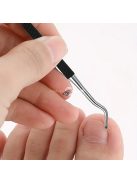 6 darabos körömcsipesz és pedikűr készlet ívelt pengékkel, benőtt körömreszelővel és szögletes vágókkal - Szagmentes manikűr eszközök minden körömtípushoz