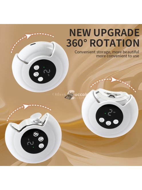 Körömvágó és polírozó LED-es fénnyel, lítium-ion akkumulátorral, otthoni szalonminőségű körömápoláshoz