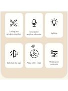 Körömvágó és polírozó LED-es fénnyel, lítium-ion akkumulátorral, otthoni szalonminőségű körömápoláshoz