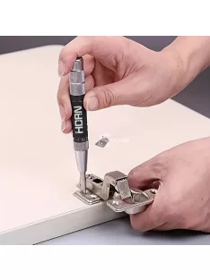   1 db szuper erős, ötvözet, volfrámacél hegyű automata centrális lyukasztó – állítható rugós fém fúrószerszám famegmunkáláshoz és precíz jelöléshez