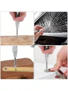 1 db szuper erős, ötvözet, volfrámacél hegyű automata centrális lyukasztó – állítható rugós fém fúrószerszám famegmunkáláshoz és precíz jelöléshez