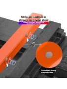 2 részes nejlon satupofa, mágneses satuvédők texturált felülettel a jobb tapadásért, műhelyi és barkácsprojektekhez