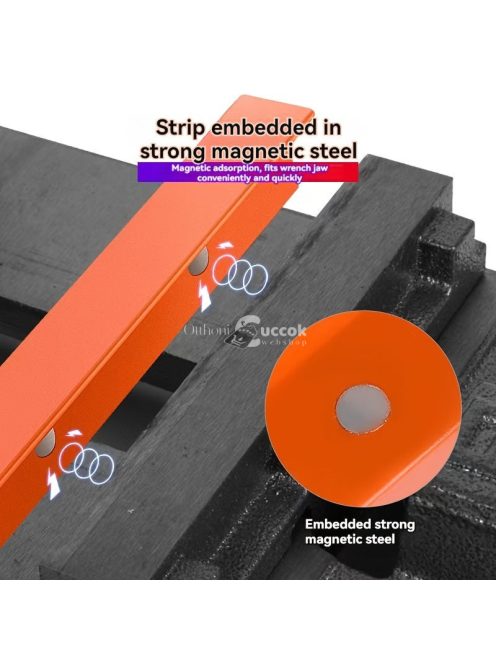 2 részes nejlon satupofa, mágneses satuvédők texturált felülettel a jobb tapadásért, műhelyi és barkácsprojektekhez