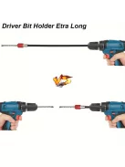 Extra Hosszú Mágneses Hatlapú Fúrószár Tartó - Gyorskioldás, Precíziós Fúrási Kiegészítővel