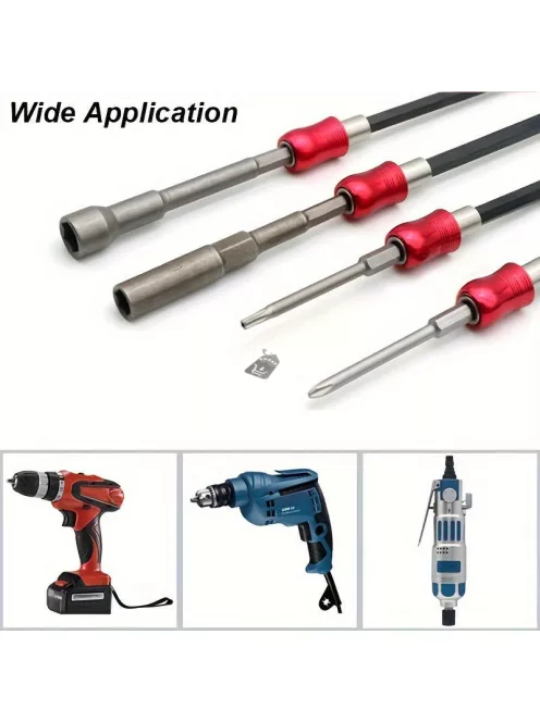 Extra Hosszú Mágneses Hatlapú Fúrószár Tartó - Gyorskioldás, Precíziós Fúrási Kiegészítővel