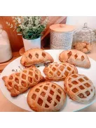 Klasszikus stílusú őszi kézi pite forma készlet, 3 darabos almás pite formák sütéshez