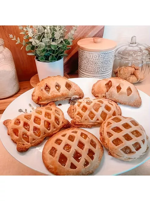 Klasszikus stílusú őszi kézi pite forma készlet, 3 darabos almás pite formák sütéshez