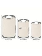 3db csúszásgátló műanyag vágódeszka készlet – biztonságos konyhai használatra