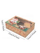 27 darabos Karácsonyi Sütemény Ajándékdoboz Készlet PVC Ablakos Díszdobozban