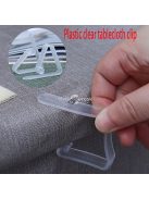 10 Darab Átlátszó Szélálló Asztalterítő Csipesz Kerti és Piknik Használatra