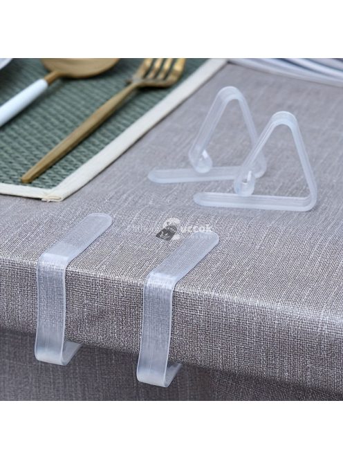 10 Darab Átlátszó Szélálló Asztalterítő Csipesz Kerti és Piknik Használatra