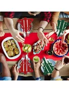 10 darab Nemez Evőeszköz Tartó Karácsonyfához, Piros és Zöld Karácsonyi Filc Evőeszköz Táska Ünnepi Vacsorapartik Dekorációhoz - Zöld