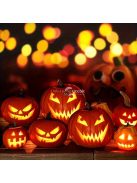 10 darabos Sinzaz Halloween tökfaragó rozsdamentes acél formakészlet - Tökéletes DIY sütéshez és díszítéshez, különböző tök méretekhez alkalmazkodik