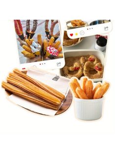   Rozsdamentes acél tésztaadagoló és kézi churros készítő több fúvókával - sokoldalú tésztaprés spanyol churroshoz és latin süteményekhez