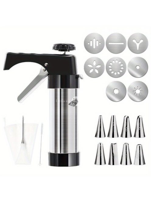 Rozsdamentes acél tésztaadagoló és kézi churros készítő több fúvókával - sokoldalú tésztaprés spanyol churroshoz és latin süteményekhez