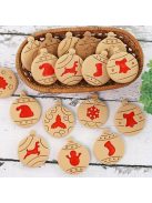 10 darabos Karácsonyi Süteményszaggató Készlet ünnepi sütik készítéséhez