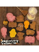 8 db-os Halloween süti kiszúró készlet, tartós műanyag kekszformák sütéshez és dekoráláshoz