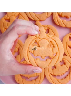   10 darabos Halloween Tök Alakú Rozsdamentes Acél Süteményszaggató Készlet Sütéshez és Dekoráláshoz