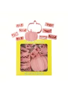 10 darabos Halloween Tök Alakú Rozsdamentes Acél Süteményszaggató Készlet Sütéshez és Dekoráláshoz