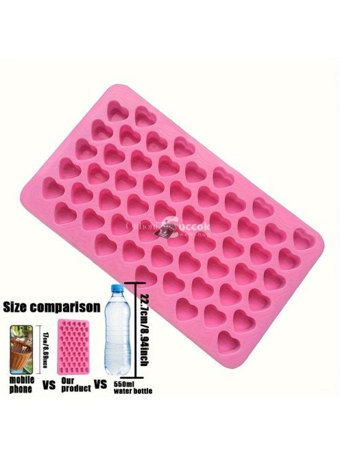55 lyukú 3D mini szív szilikon jégkocka és csokoládé fondant forma, tészta zselé keksz sütő és torta díszítő eszközök