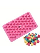 55 lyukú 3D mini szív szilikon jégkocka és csokoládé fondant forma, tészta zselé keksz sütő és torta díszítő eszközök