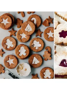   9db Karácsonyi Linzer Sütivágók Készlet, Rozsdamentes Acél Kekszformák Ünnepi Sütéshez