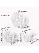 3 részes hópehely alakú rugós kekszvágó készlet, műanyag karácsonyi témájú sütiformák ünnepi süteményekhez 3 db - durva hópehely