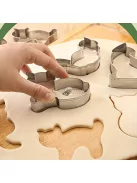 9 darabos cica alakú süti és keksz szaggató készlet, tészta formázó eszközök