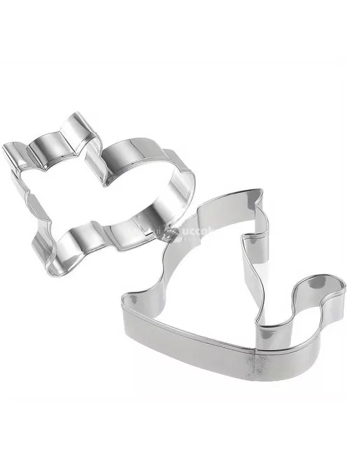 9 darabos cica alakú süti és keksz szaggató készlet, tészta formázó eszközök