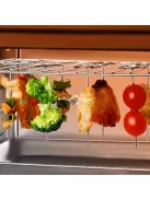 10 db-os élelmiszeripari minőségű rozsdamentes acél BBQ nyárs légkeveréses sütőhöz és sütőhöz