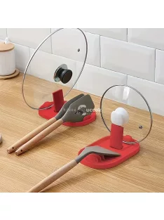   Edényfedél és Leveskanál Tartó, Összecsukható Főzőlapáttartó Konyhai Kiegészítő