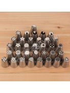 10 darabos Rozsdamentes Acél Tortadíszítő Készlet - DIY Cukormáz Fúvókák Süteményekhez és Péksüteményekhez, Konyhai Sütőeszközök Sütéshez és Dekoráláshoz