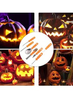   7 darabos Halloween Tökfaragó Készlet - Kreatív Tök Dekorációs Eszközök Készlete